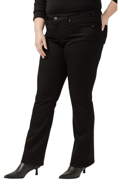 Shop Silver Jeans Co. Suki Curvy Mid Rise Bootcut Jeans In Black