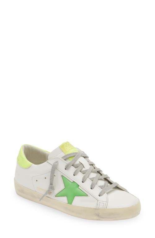 Golden Goose Super-Star Low Top Sneaker White/Green/Yellow at Nordstrom,