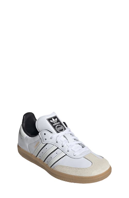 adidas Kids' Samba Sneaker White/Off White/Black at Nordstrom, M