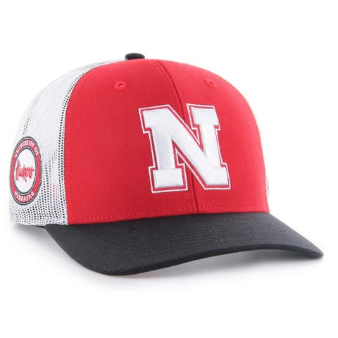 Men's '47 Scarlet Nebraska Huskers Side Note Trucker Snapback Hat