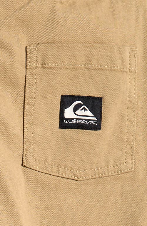 Shop Quiksilver Kids' Dna Drawstring Beach Pants In Khaki