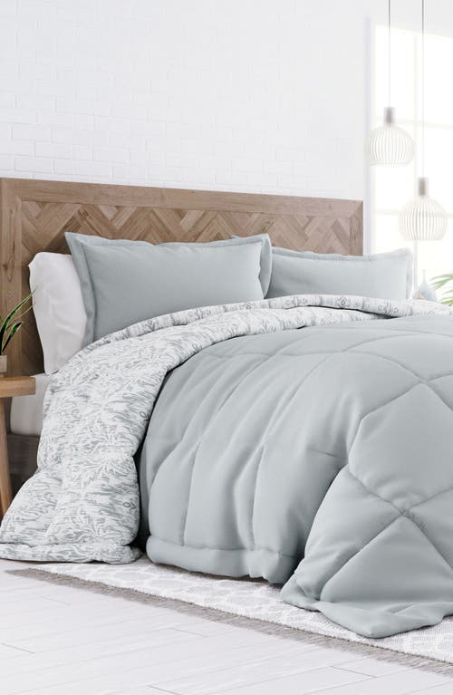 Homespun Premium Down Alternative English Countryside Reversible Comforter Set In Light Gray