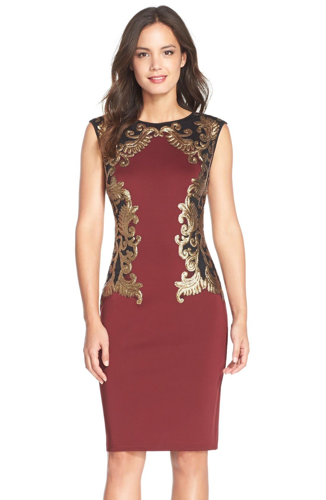 Tadashi Shoji Sequin Neoprene Dress (Regular & Petite) Nordstrom