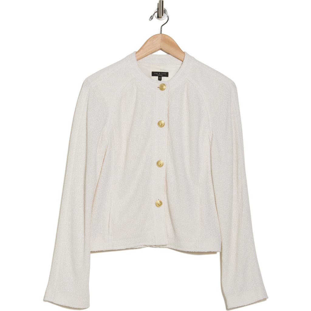 Rag & Bone Carol Woven Jacket In White Multi