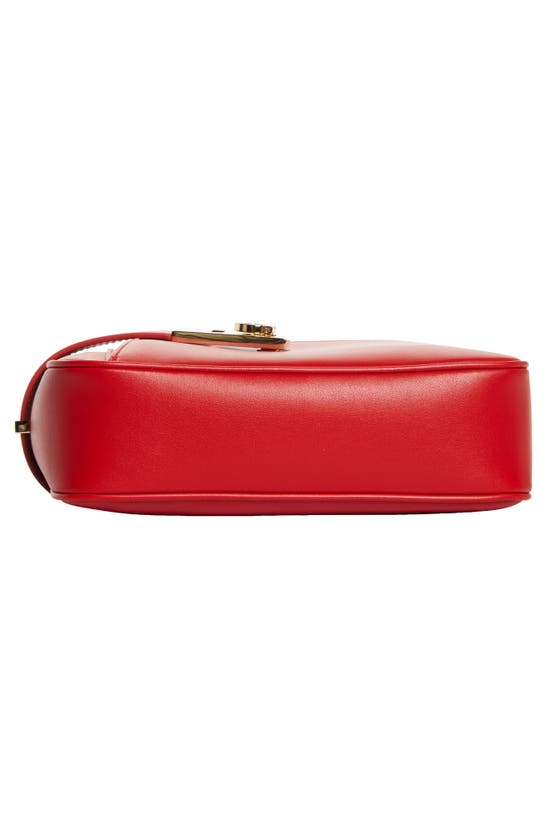 Shop Ferragamo Archive Gancini Camera Crossbody Bag In Flame Red