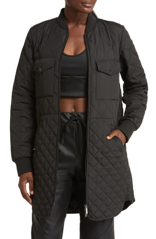 zella Quilted Recycled Polyester Jacket in Black