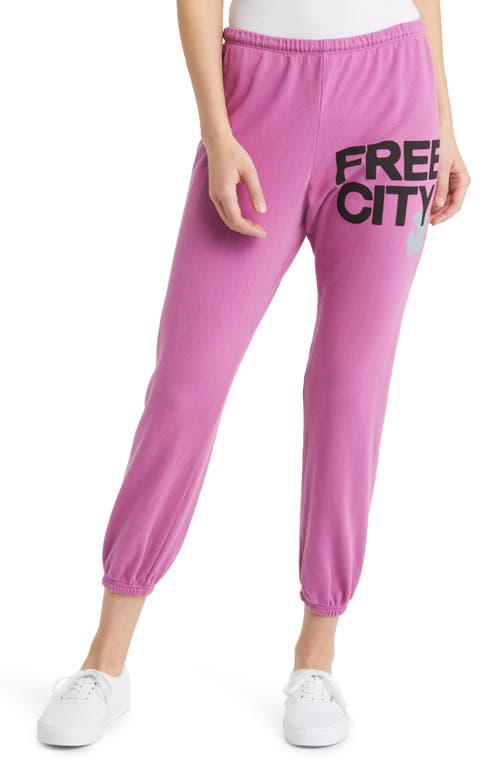 FREECITY Large Logo Sweatpants in Pinklips