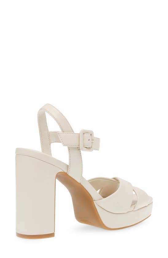 Shop Anne Klein Zena Ankle Strap Platform Sandal In Off White