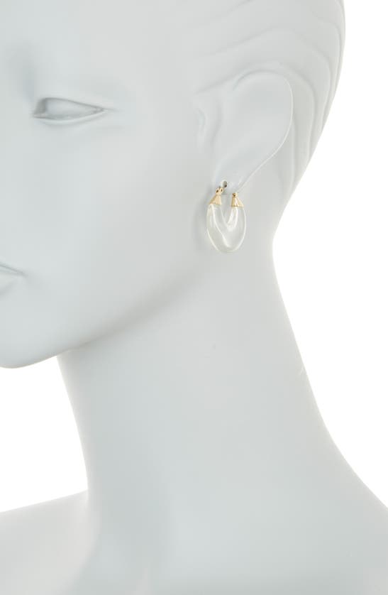 Shop Baublebar Resin Hoop Earrings In Clear