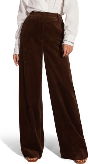 High Waisted Brown Corduroy Pants
