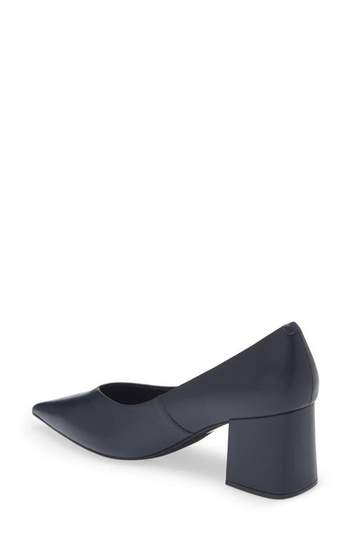 Shop Jeffrey Campbell Hourglass Pointed Toe Pump In Navy