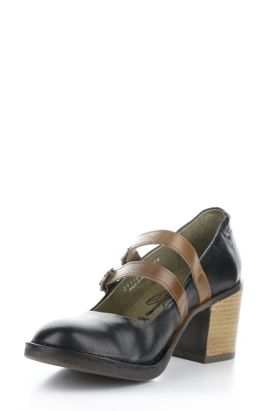 Shop Fly London Baly Mary Jane Pump In Black/ Camel