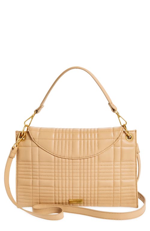 Shop Vince Camuto Barb Leather Crossbody In Sandstone