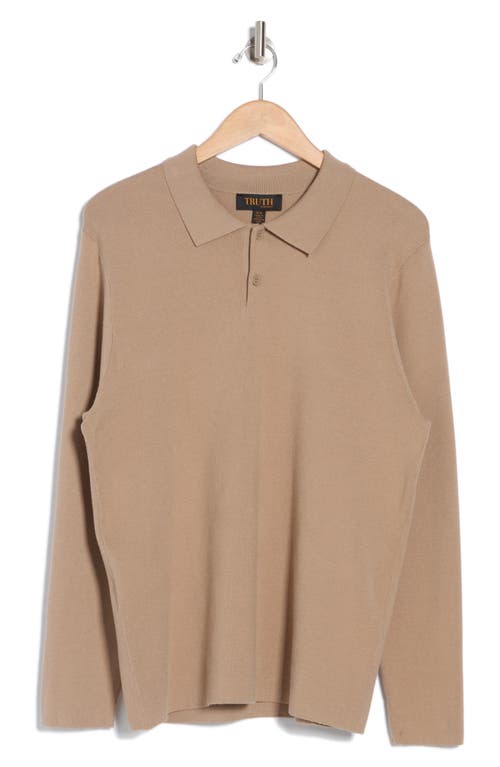 Truth Classic Fit Polo In Camel Beige