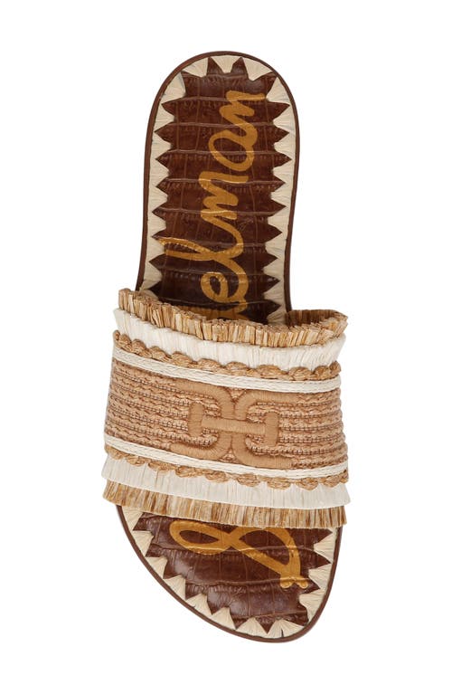 Sam Edelman Georgia Slide Sandal Linen Multi Raffia In Linen Multi