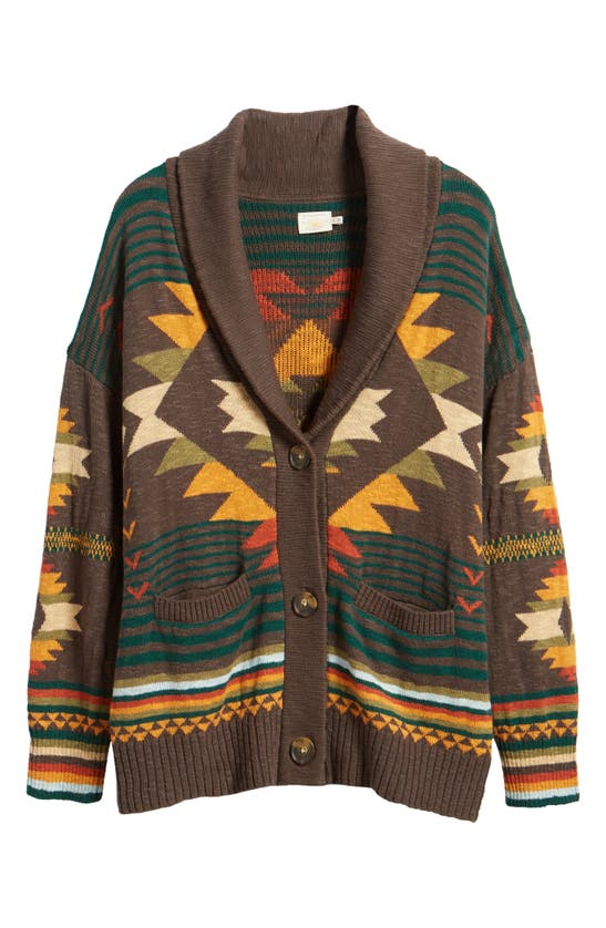 Faherty B.yellowtail Woodland Cardigan In Eagle Peak
