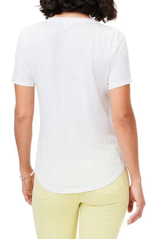 Shop Nzt By Nic+zoe Cotton & Modal V-neck T-shirt In Paper White