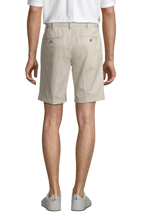 Shop Lands' End Comfort Waist 9" No Iron Chino Shorts In Light Stone