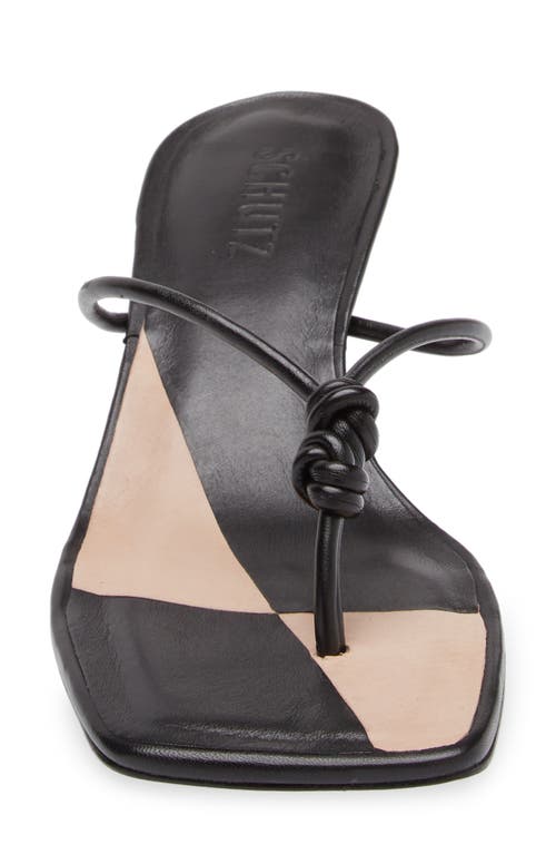 Shop Schutz Poppy Stiletto Flip Flop In Black