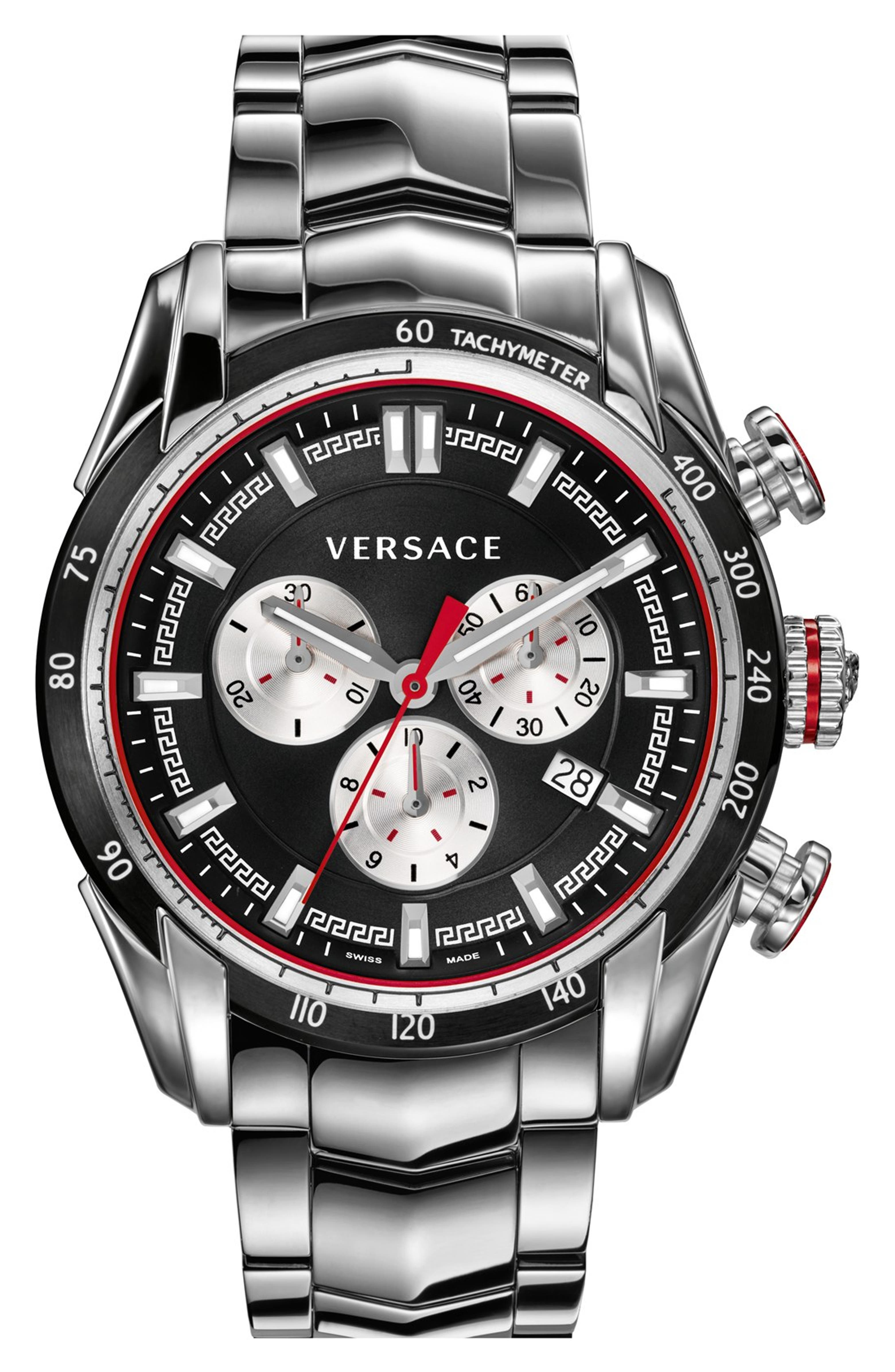 Versace 'V-Ray' Chronograph Bracelet Watch, 44mm | Nordstrom