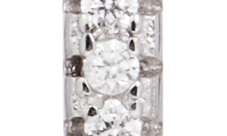 Savvy Cie Jewels Cz Huggie Hoop Earrings In Silver