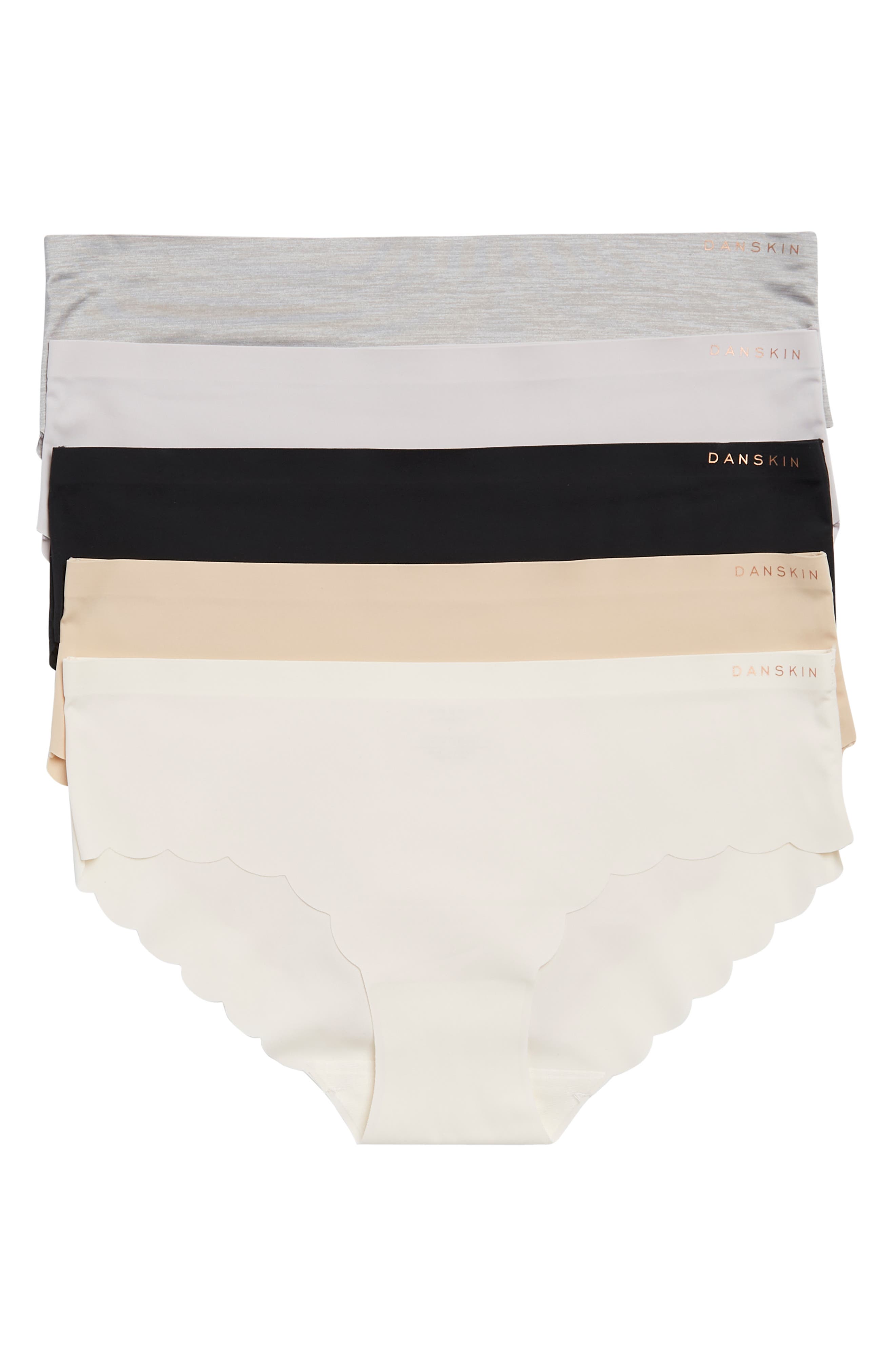 Danskin Laser Scallop Hipster Panties Pack of 5 Nordstromrack