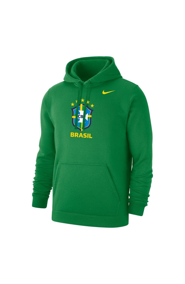 Nike Men's Nike Green Brazil National Team Club Primary Pullover Hoodie ...
