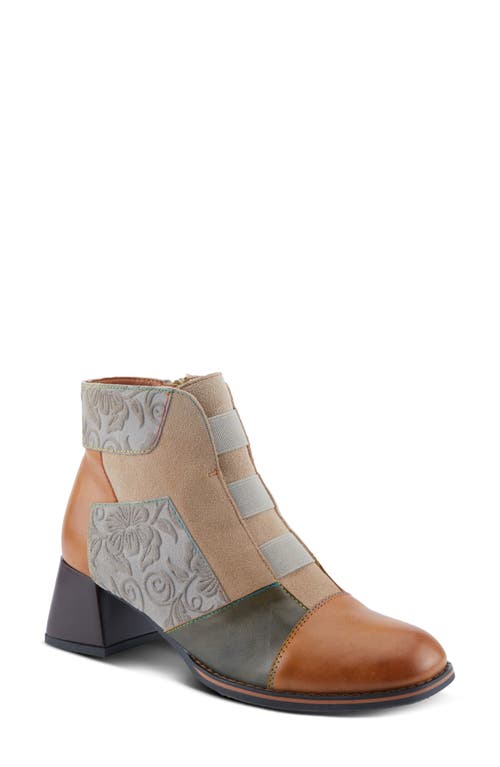 Shop L'artiste By Spring Step Copine Cap Toe Bootie In Tan Multi