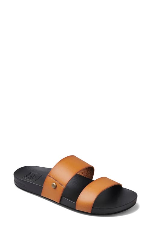 Cushion Bounce Vista Slide Sandal in Cognac Black