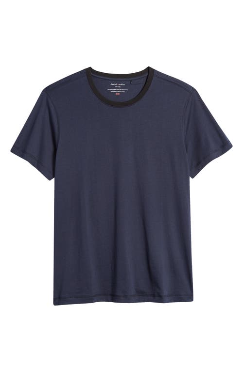 Shop Daniel Buchler Peruvian Pima Cotton Crewneck T-shirt In Midnight