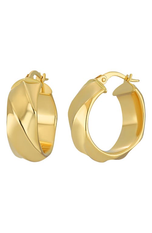 14K Gold Hoop Earrings in 14K Yellow Gold