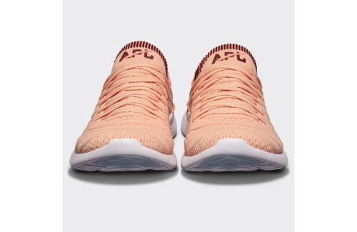 Shop Apl Athletic Propulsion Labs Techloom Wave Sneakers In Blush/burgundy/ribbed