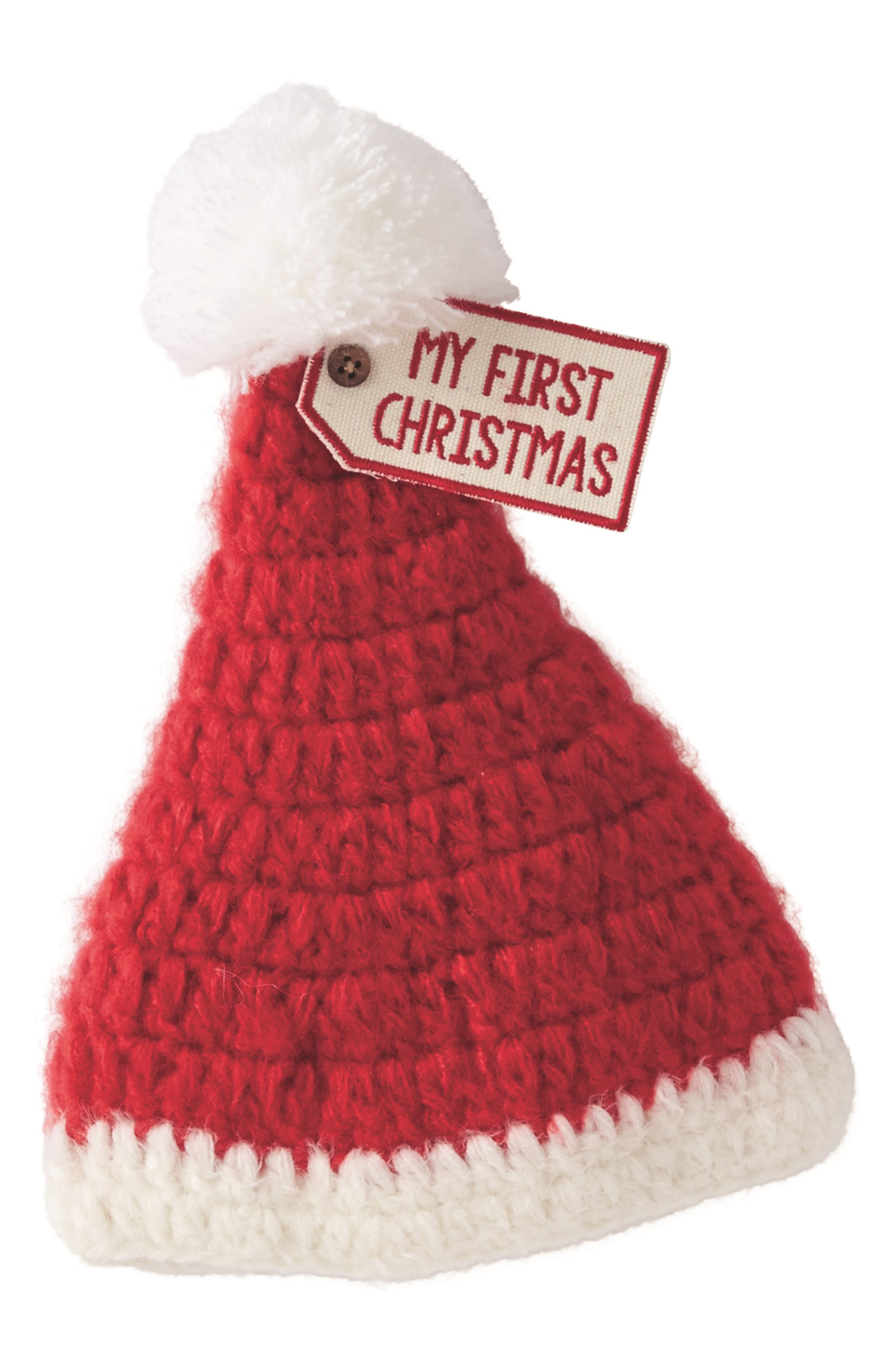 Mud Pie Holiday My First Christmas Chunky Knit Santa Hat