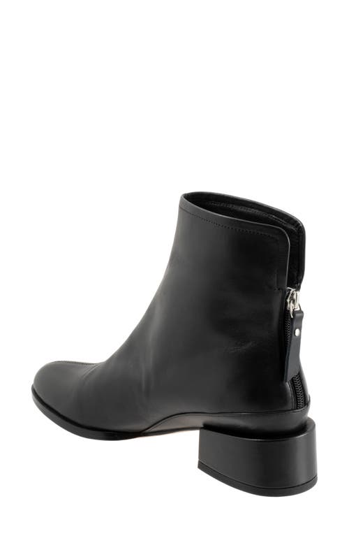 Eos Footwear Cast Leather Bootie In Black