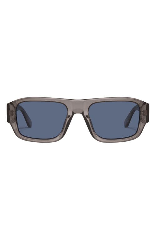 Night Cap 40mm Polarized Shield Sunglasses in Grey Navy Polarized