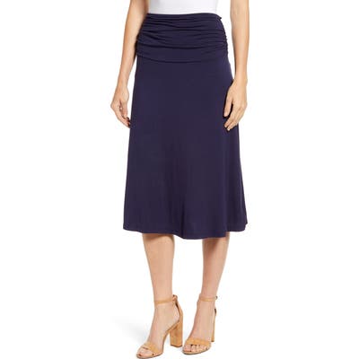 Bobeau Andie Convertible Knit Skirt, Blue