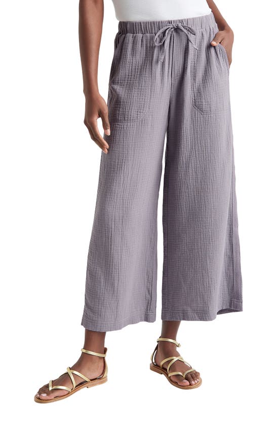 Splendid Kit Cotton Palazzo Pants In Oyster