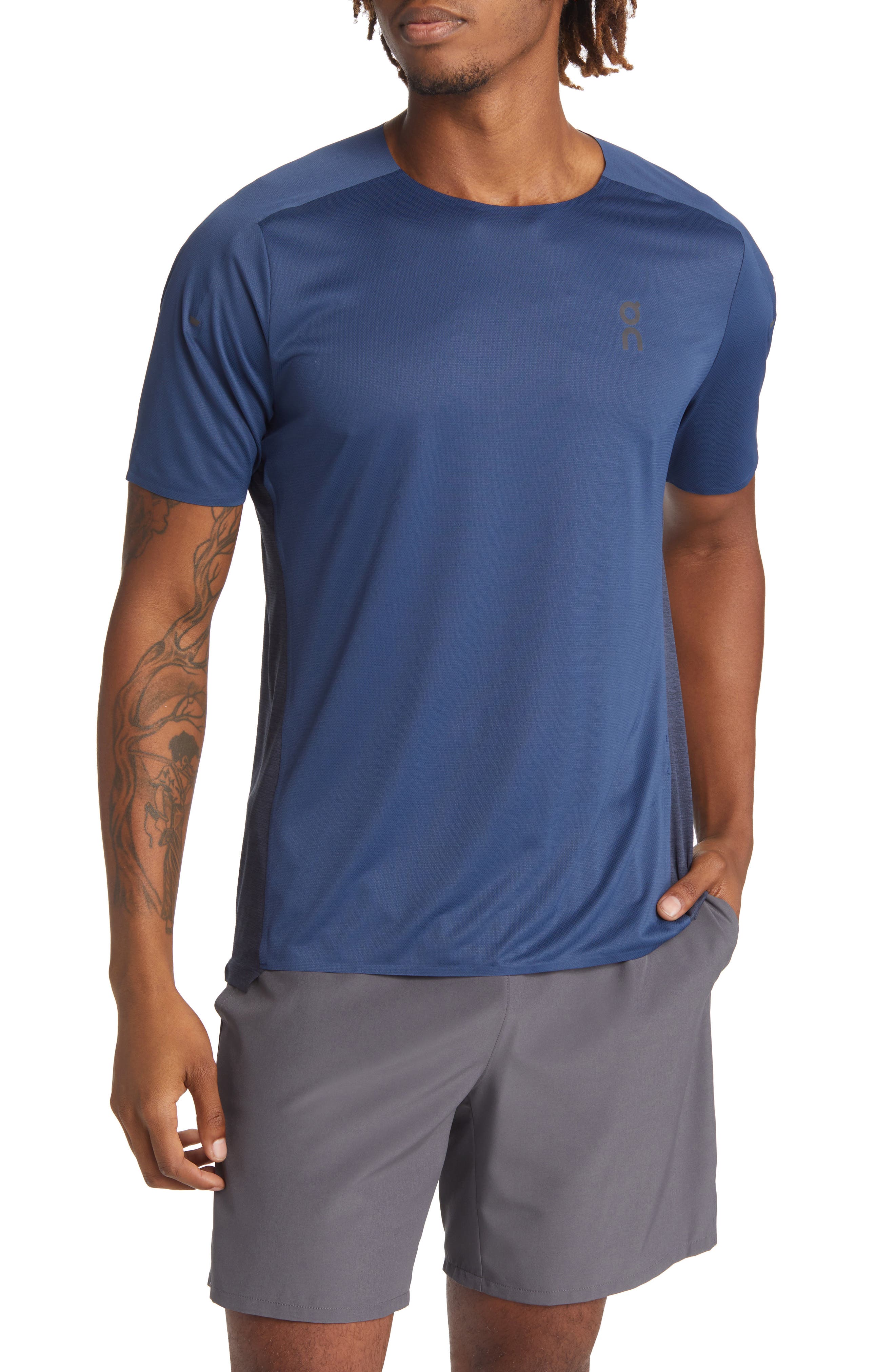 On オン Performance-T Meadow On Men's Performance-T Running T-Shirt in Meadow/Black