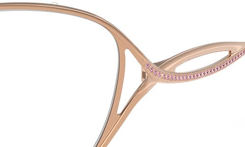 Swarovski 57mm Cat Eye Optical Glasses In Rose Gold