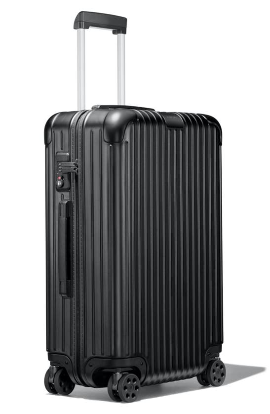 Shop Rimowa Essential Check-in Medium 26-inch Wheeled Suitcase In Black