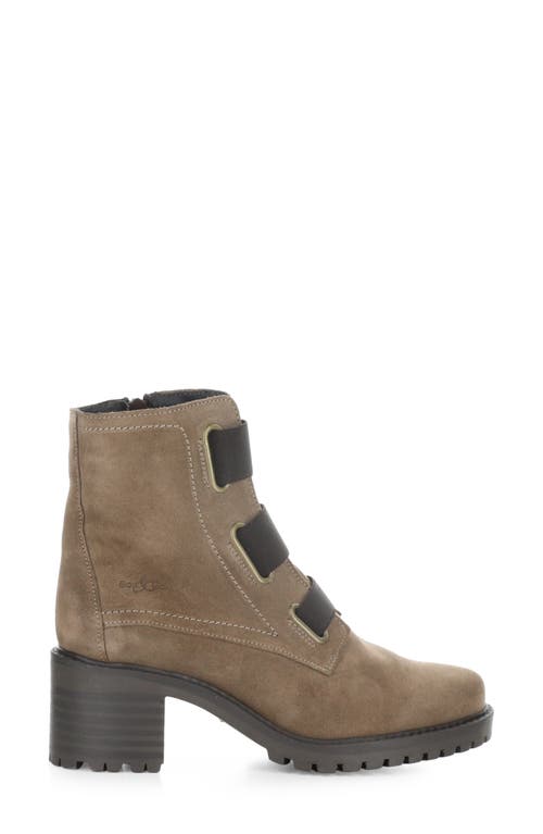 Shop Bos. & Co. Indie Waterproof Bootie In Taupe/dkbrown Suede/elastic