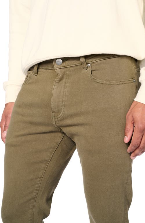 Warp & Weft Warp+weft Ams Slim Fit Jeans In Moss Green
