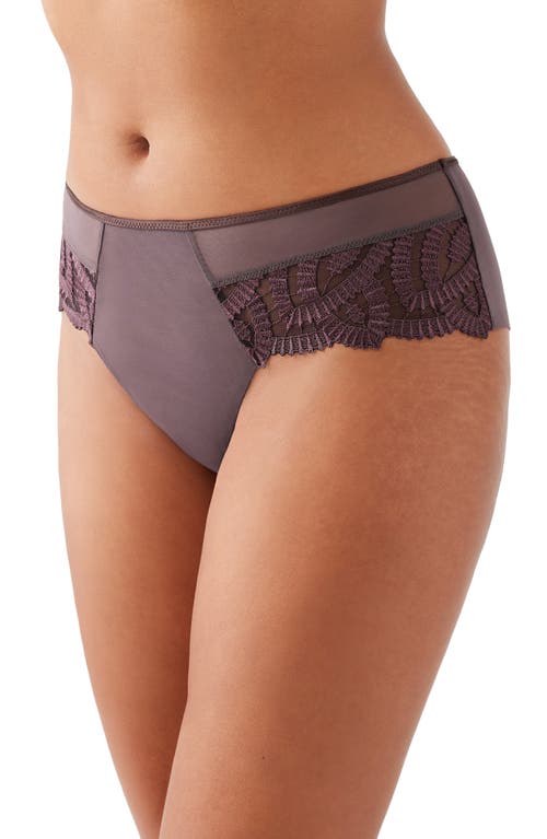 Wacoal Women's After Dark Embroidered Tanga Underwear 845396 In Raisin