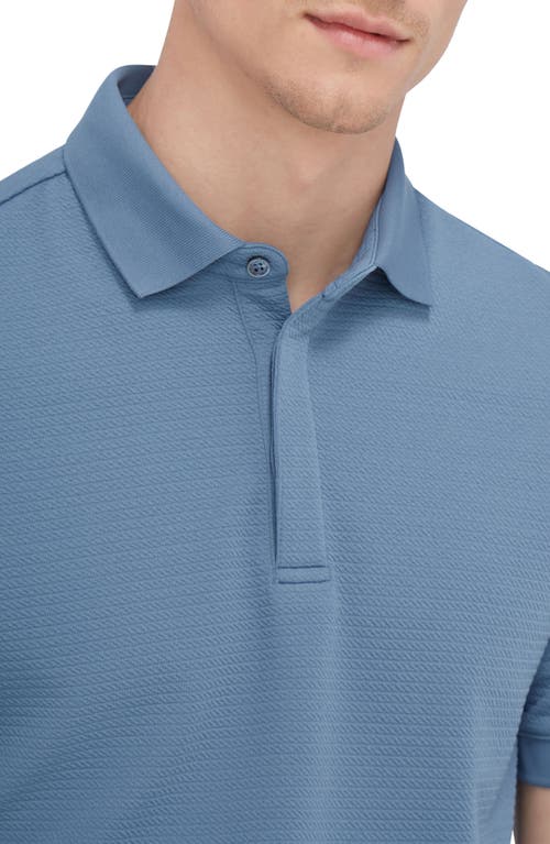 Shop Bugatchi Textured Polo In Cobalt