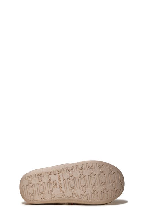Minnetonka Kids' Daina Faux Fur Lined Slipper In Ivory Multi Color