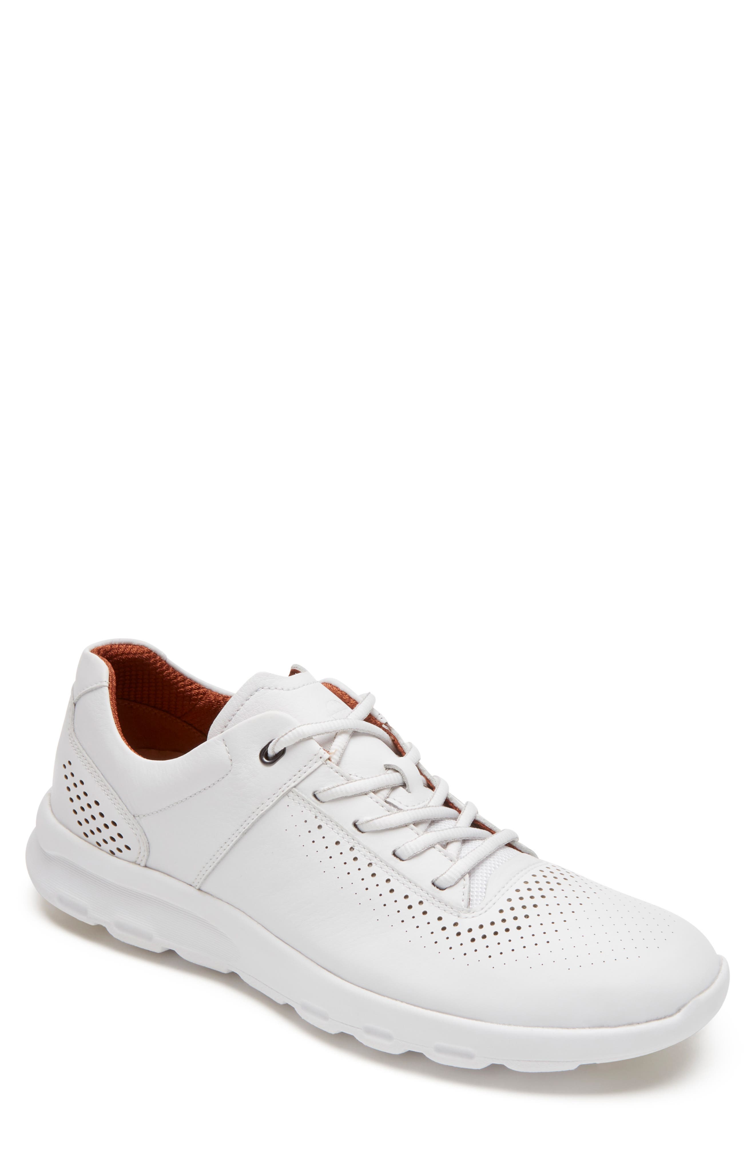 rockport leather sneakers