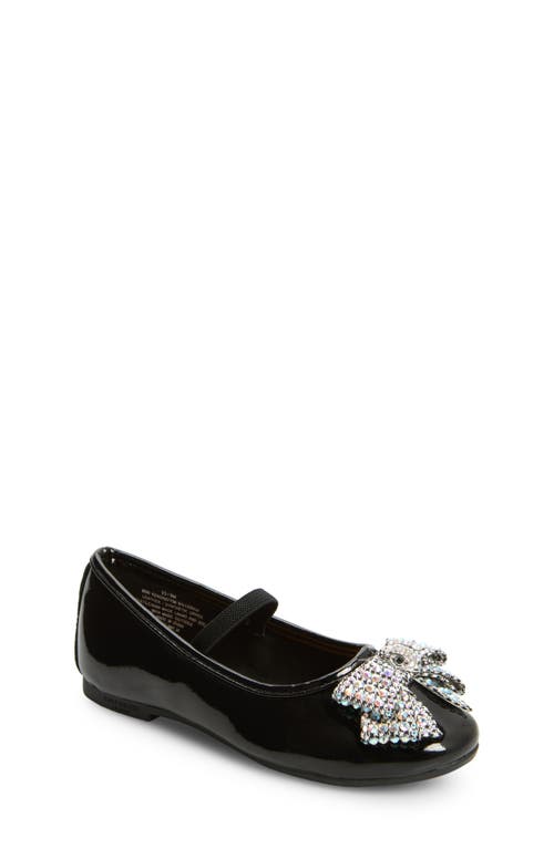 Shop Kurt Geiger London Kids' Mini Kensington Ballet Flat In Black Patent