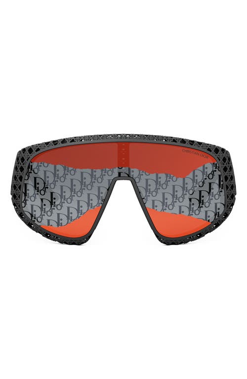 Shop Dior '3d M1u Mirrored Mask Sunglasses In Matte Black/bordeaux Mirror