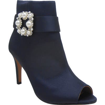 J. Renee Pranati Embellished Open Toe Bootie, Blue