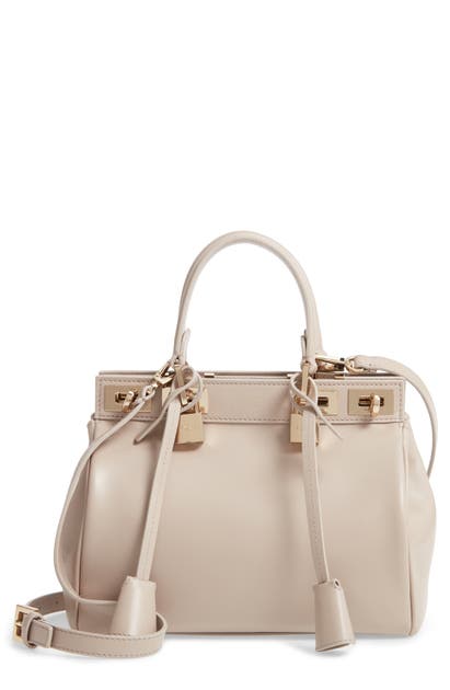 GIAMBATTISTA VALLI SMALL FLORE CALFSKIN LEATHER SATCHEL,19FWPVVEBL04